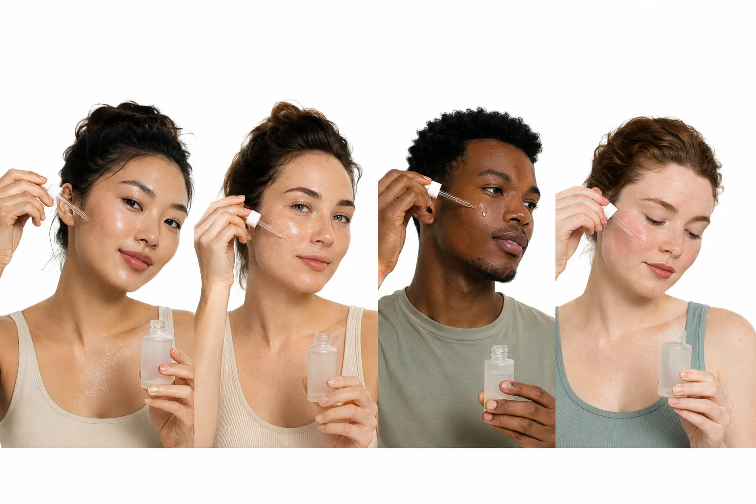 Niacinamide serum bottle suited to multiple skin types