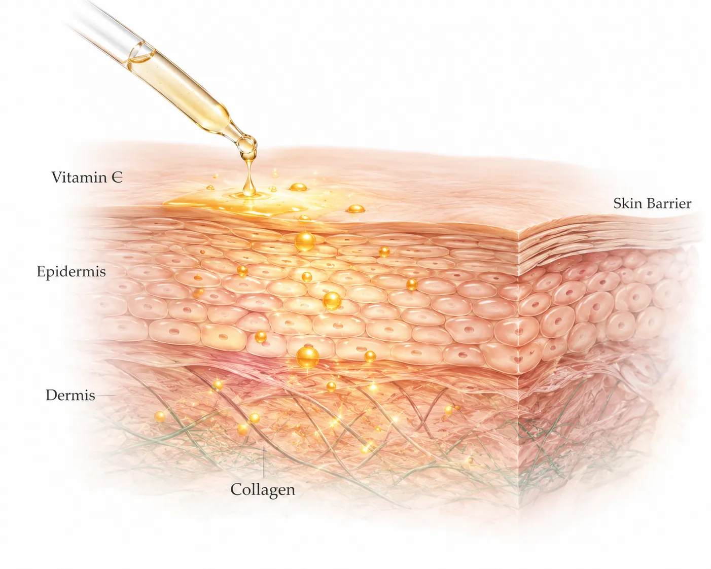 Diagram showing vitamin C tolerance across skin types
