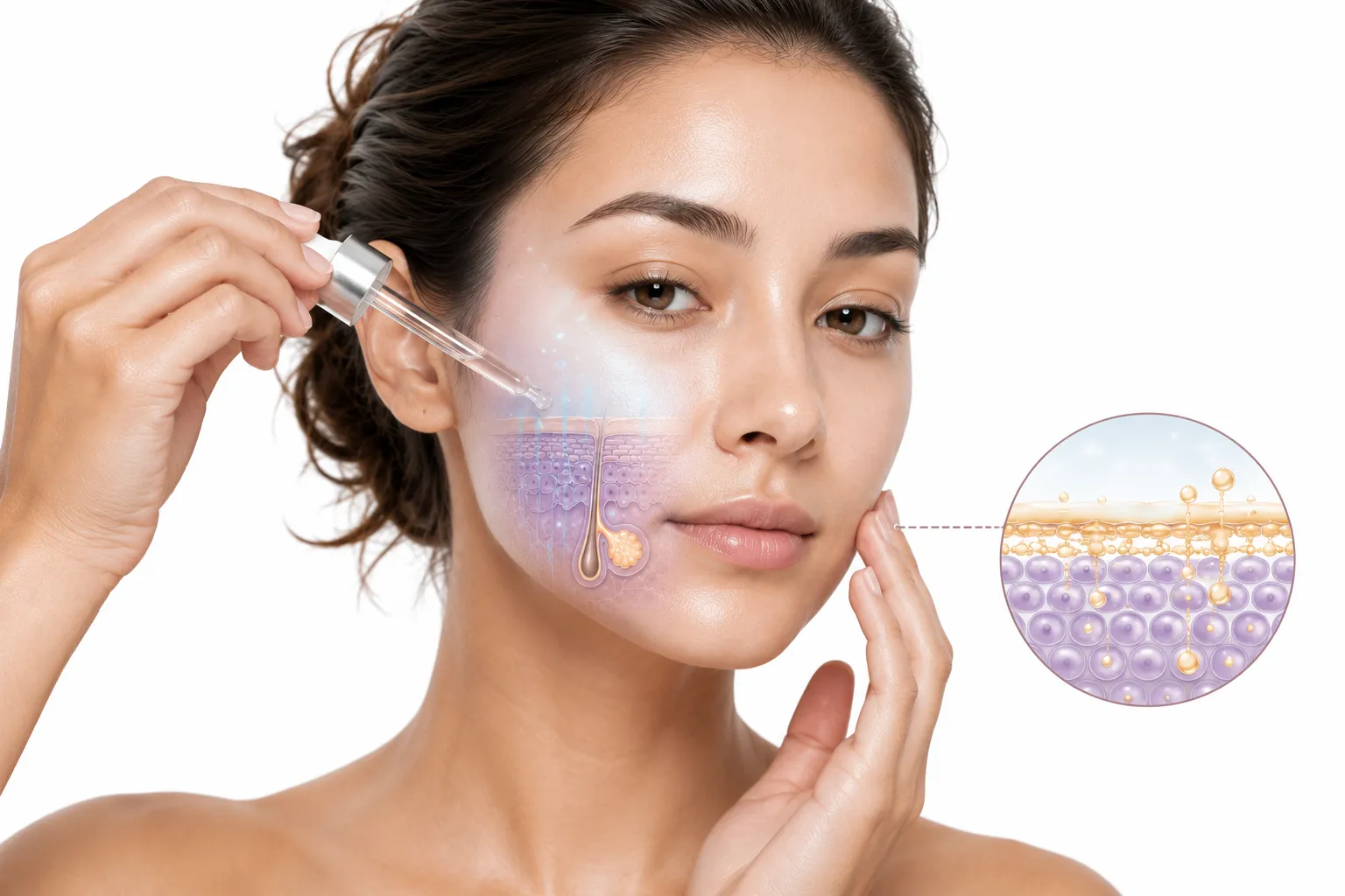 Niacinamide serum on combination skin