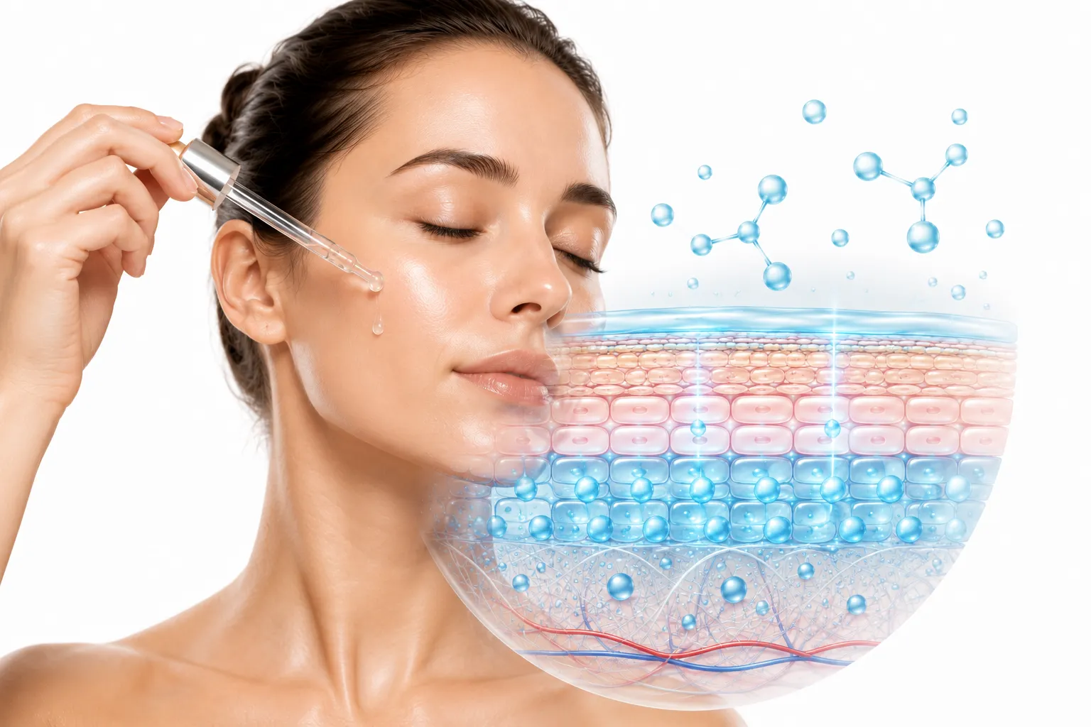 Hyaluronic acid serum for skin barrier support