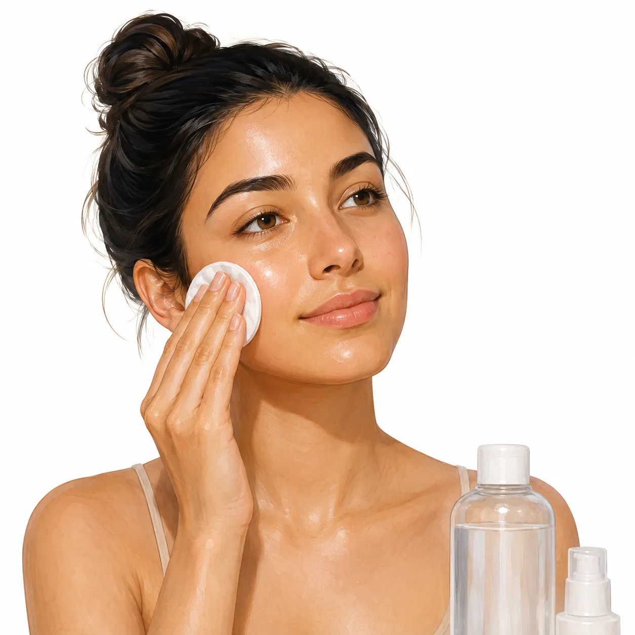 Oil cleanser on oily skin