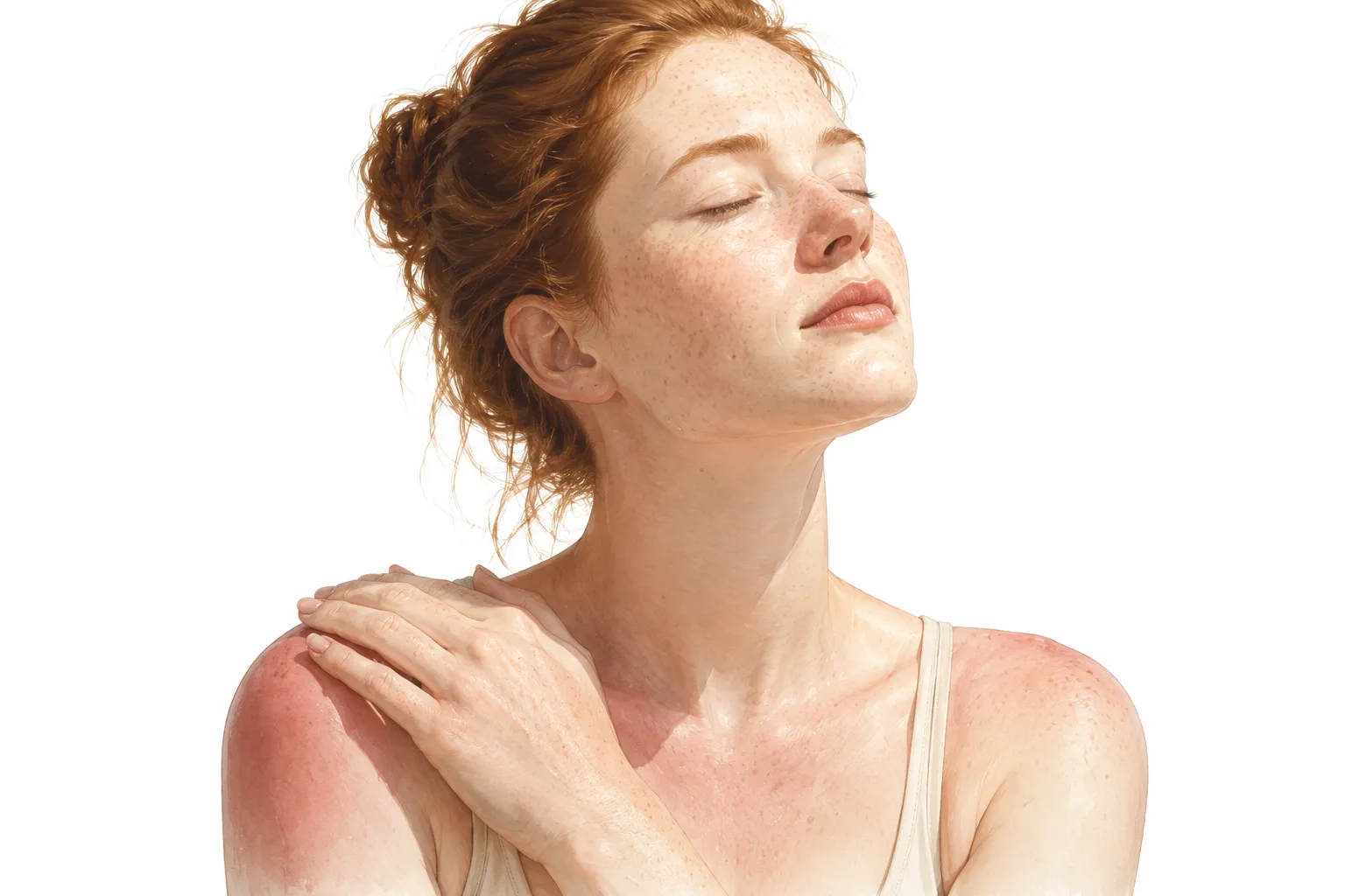 Illustration of very fair skin with high sun sensitivity