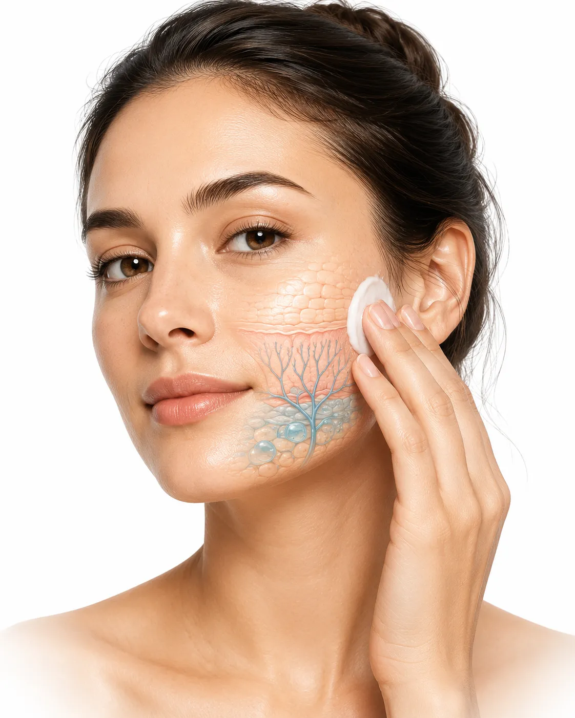 Balanced, normal skin with even texture and tone