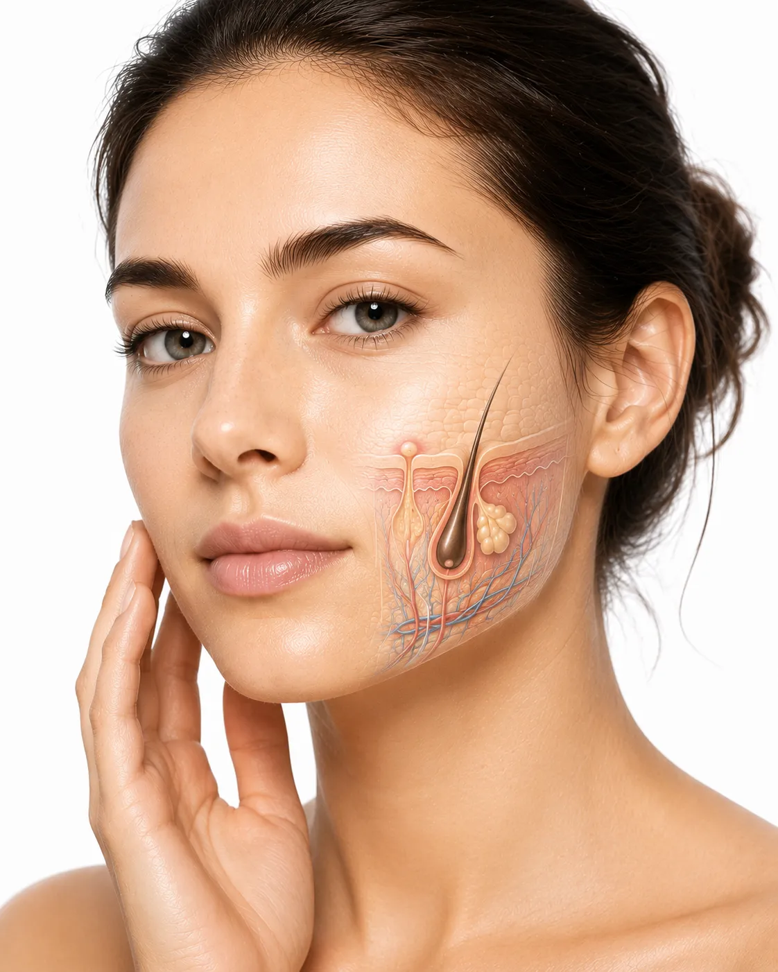 Clear normal skin with occasional breakouts