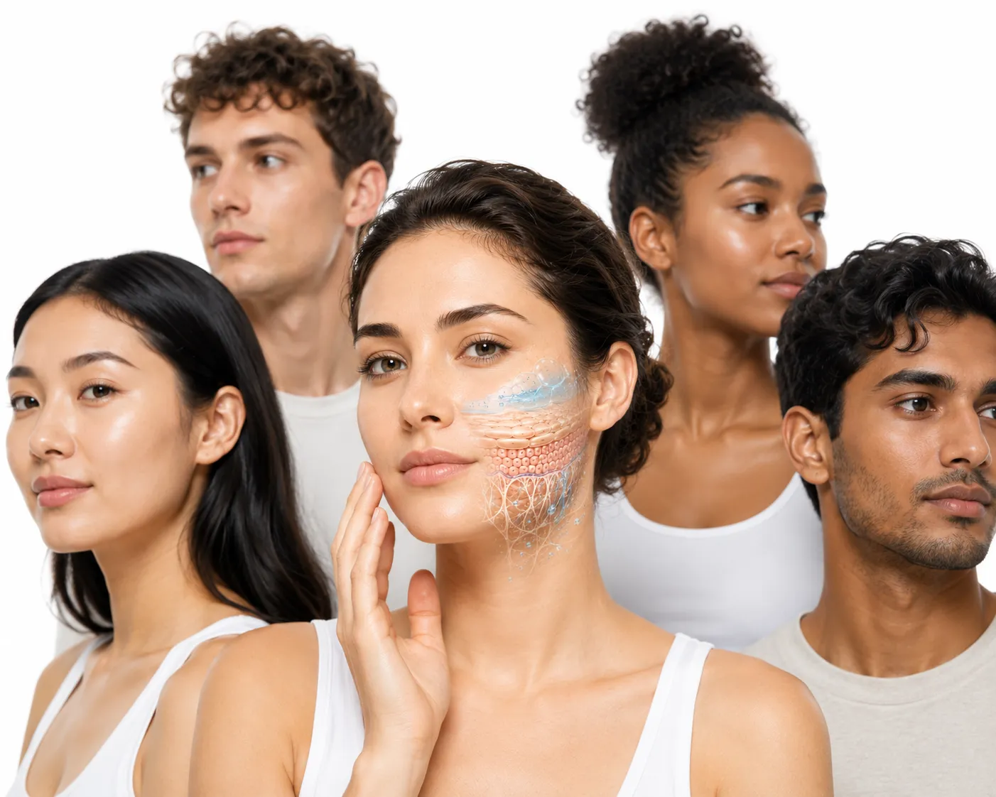 Chart showing the prevalence of different skin types