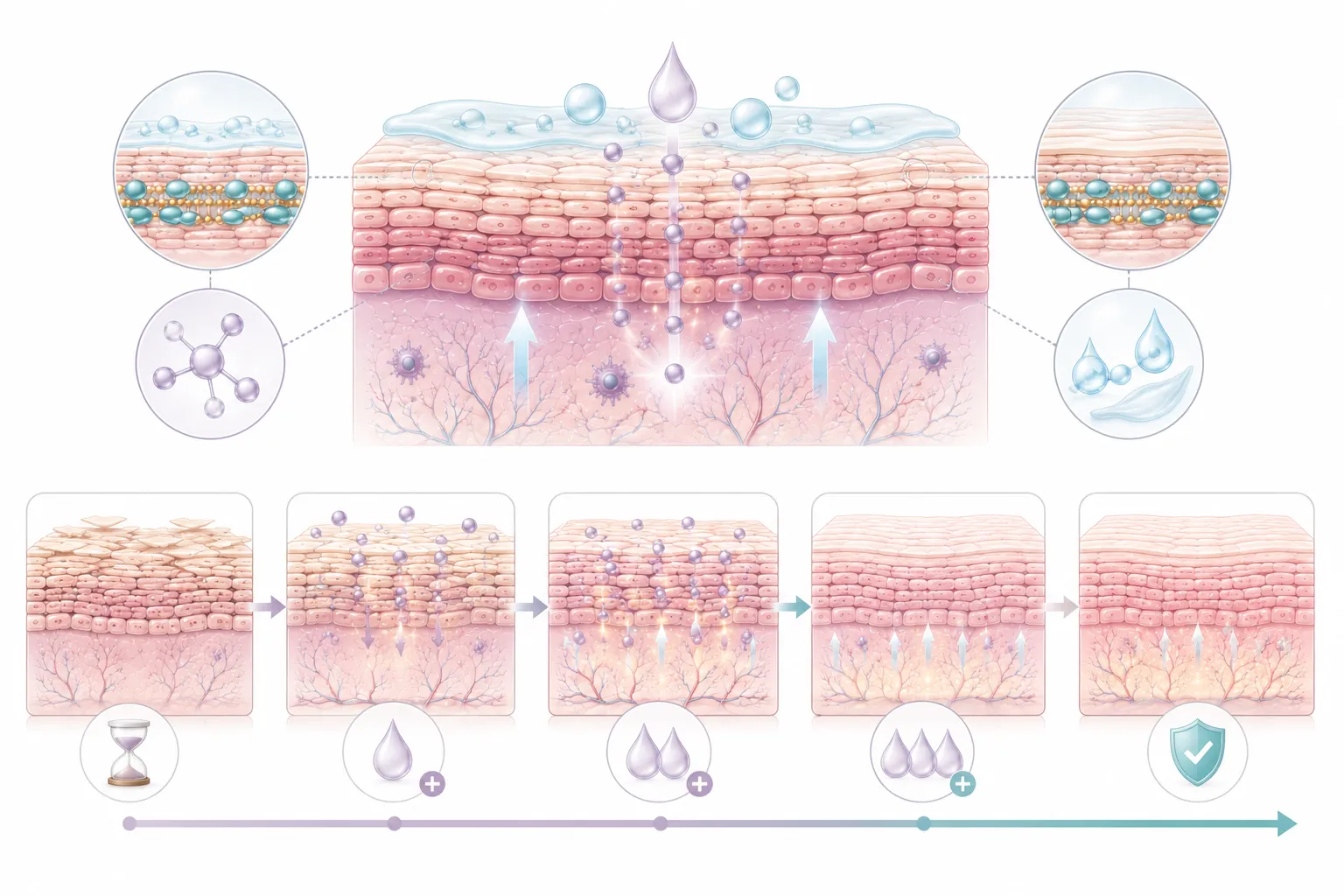 Diagram showing how retinol converts to retinoic acid through conversion steps