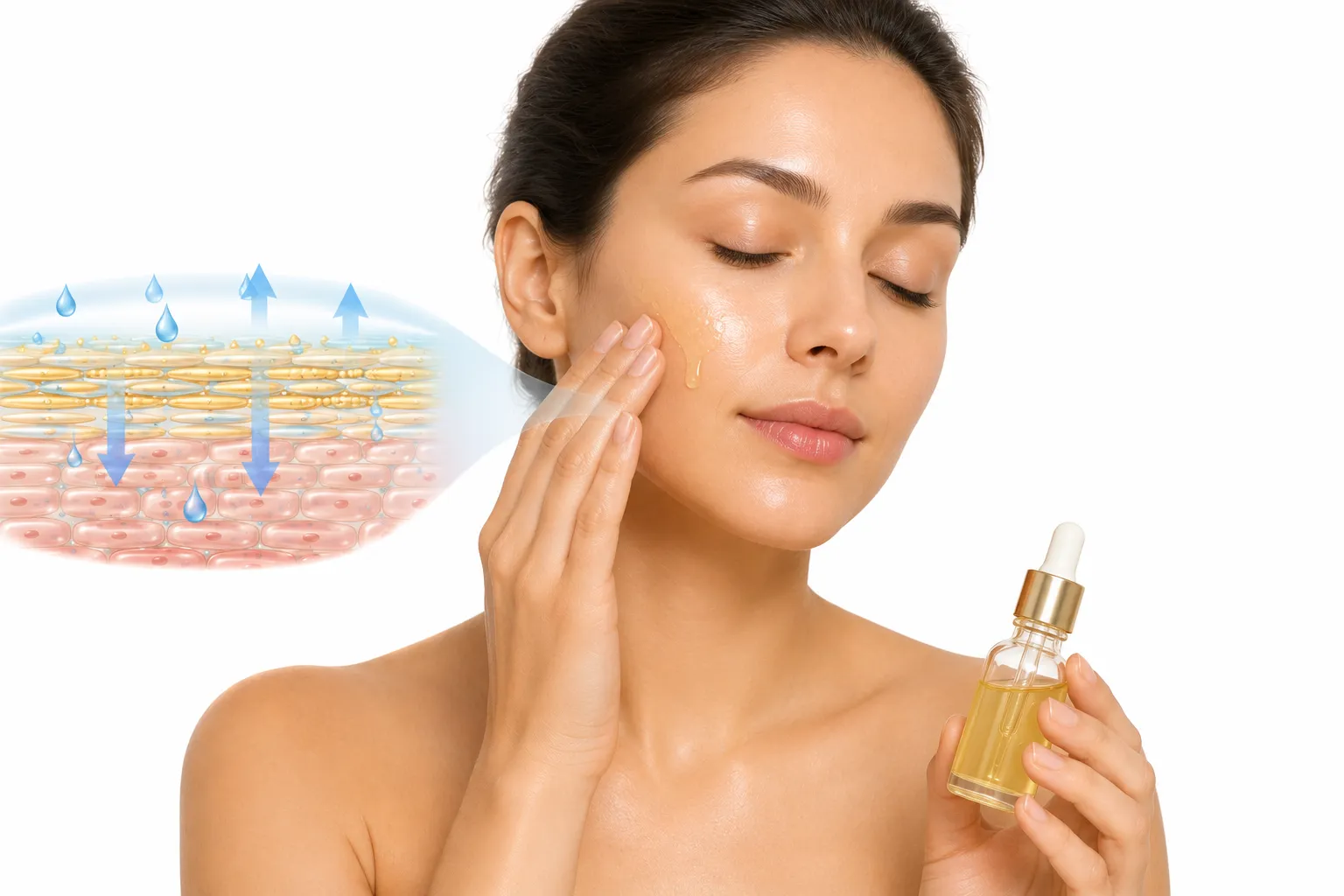 Various face oils being compared for barrier repair