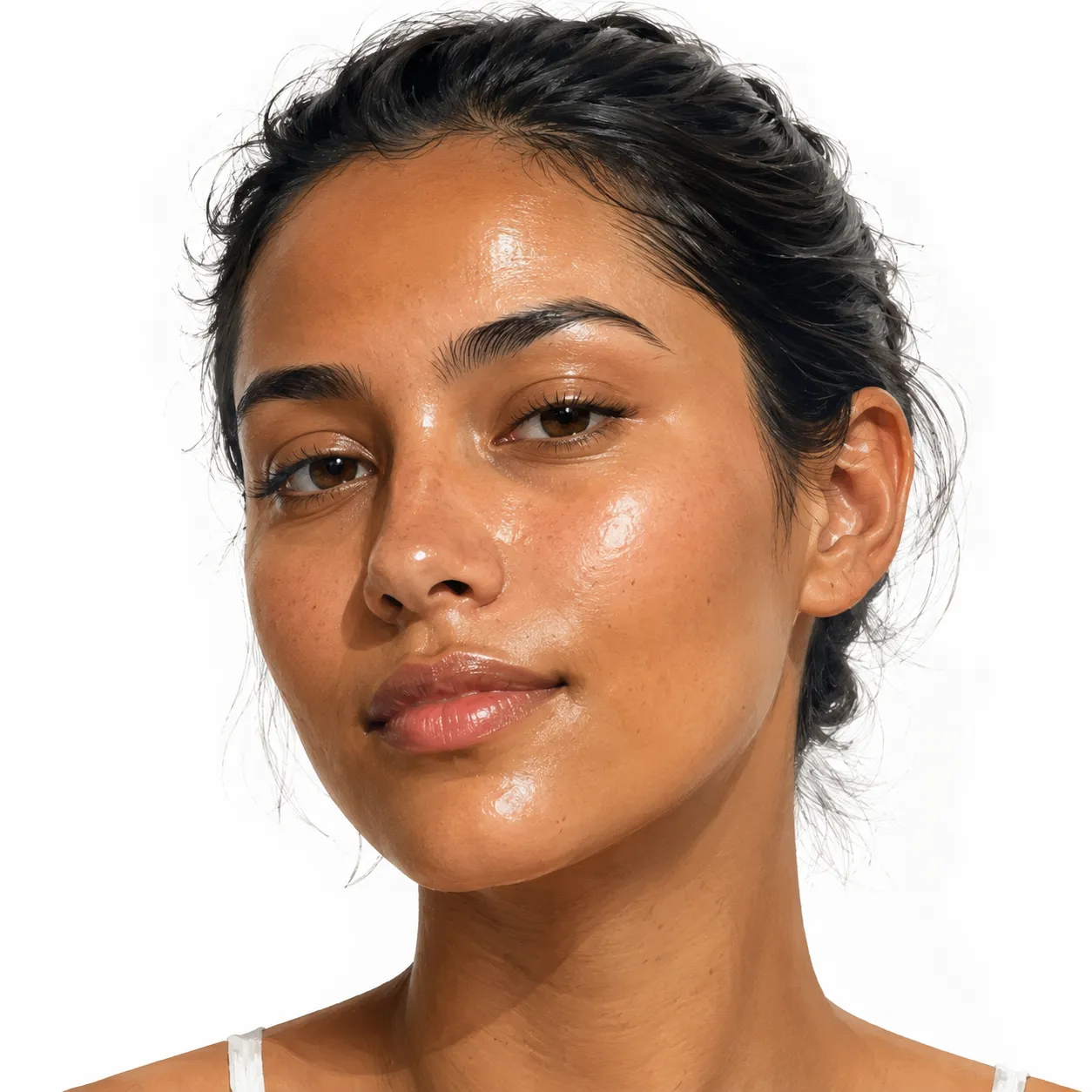 Oily skin with hyperpigmentation and dark spots