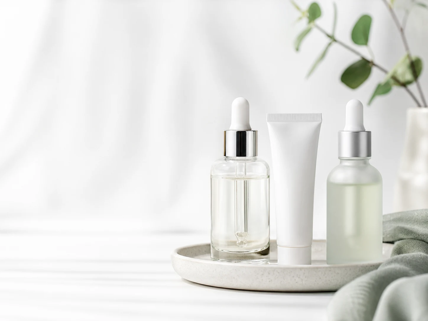 Skincare routine with niacinamide product featured